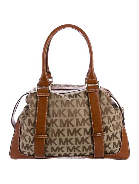 michael kors fabric canvass bags|Michael Kors canvas tote handbags.